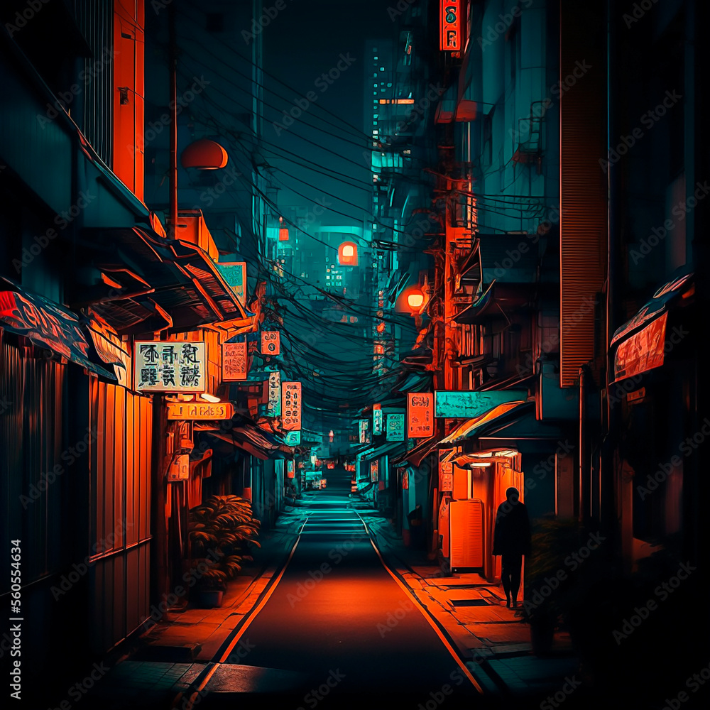 japan city at night