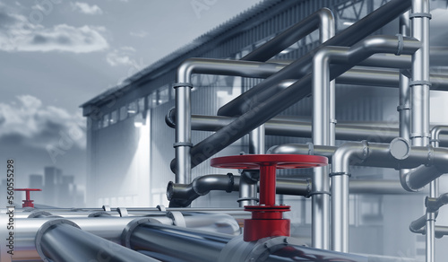 Pipes in the industrial ter...