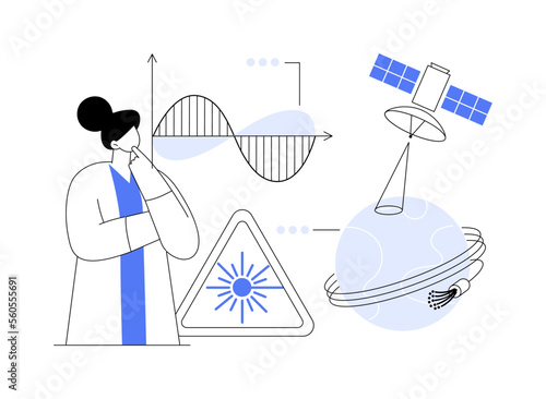 Laser technologies abstract concept vector illustration.