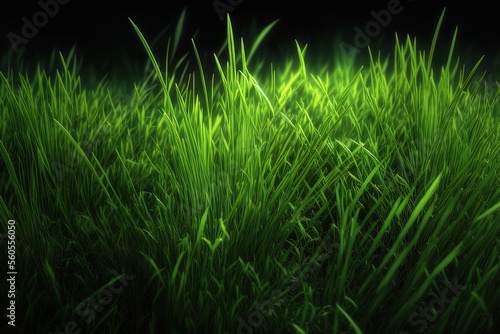 Background texture of green grass. Generative AI