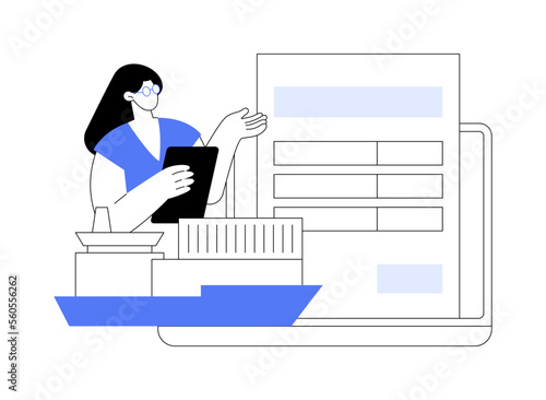 Customs clearance abstract concept vector illustration.