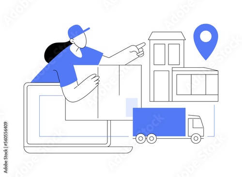 Delivery point abstract concept vector illustration. © Visual Generation