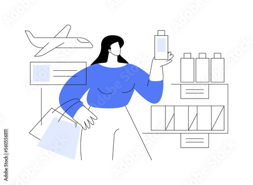 Tax free service abstract concept vector illustration.