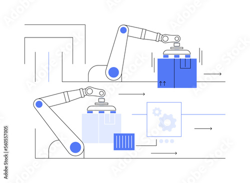 Sortation systems abstract concept vector illustration.