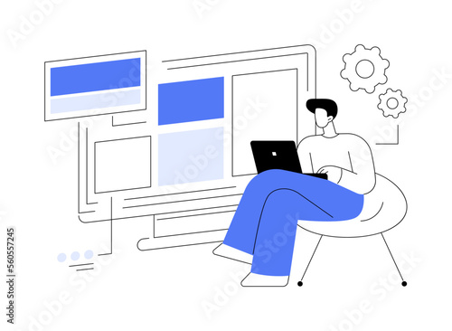 Copy optimization abstract concept vector illustration.