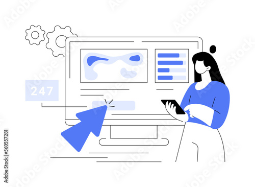 Click tracking abstract concept vector illustration.