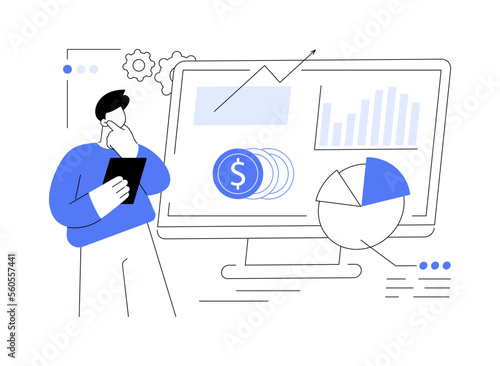 Marketing investment abstract concept vector illustration.