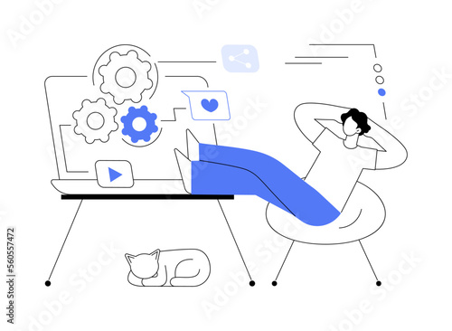 Marketing automation system abstract concept vector illustration.