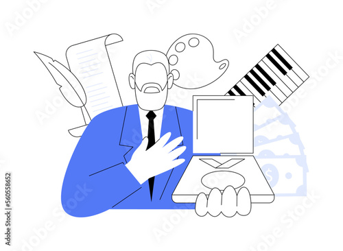 Cultural prize abstract concept vector illustration.