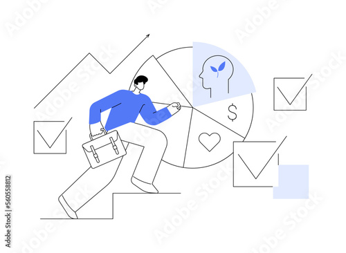 Personal development abstract concept vector illustration.