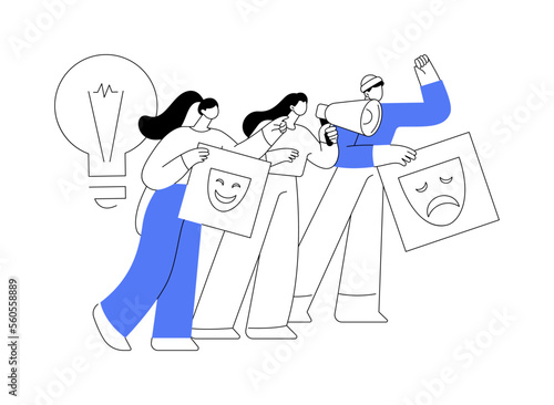 Social change abstract concept vector illustration.