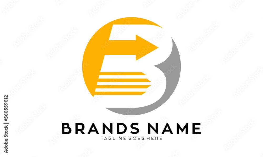 Abstract B alphabet arrow vector logo Abstract B alphabet arrow vector logo