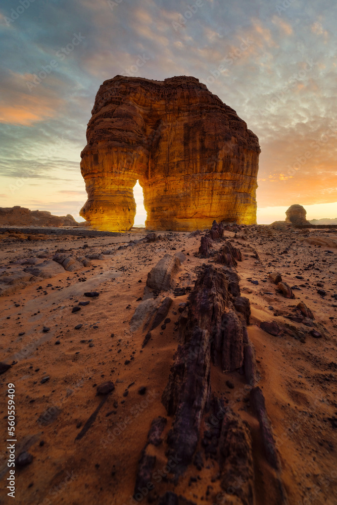 Elephant Rock in Al-Ula Saudi Arabia in January 2022