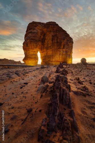 Elephant Rock in Al-Ula Saudi Arabia in January 2022
