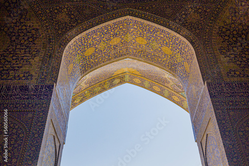 Portal of the Shah Mosque in Isfahan, Iran