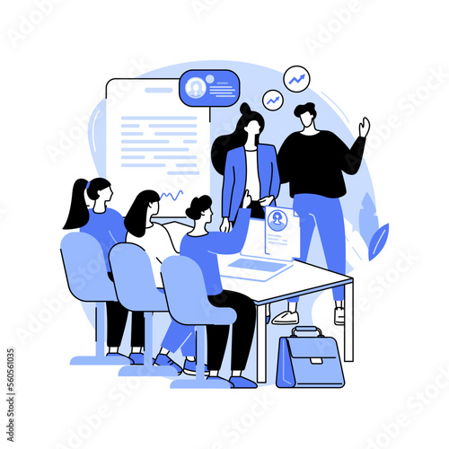 Become a team leader isolated cartoon vector illustrations.