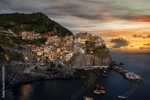 Cinque Terre in Italy during Sunset taken in May 2022