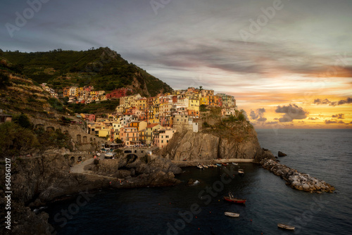Cinque Terre in Italy during Sunset taken in May 2022