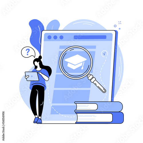 Choosing courses isolated cartoon vector illustrations.