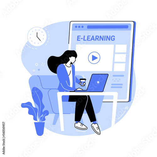 Video lecture isolated cartoon vector illustrations.