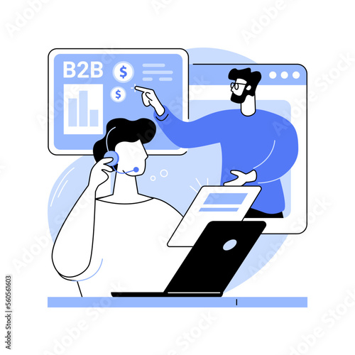 B2B marketing isolated cartoon vector illustrations.