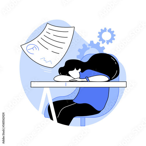 Failed the test isolated cartoon vector illustrations.