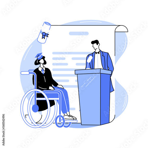 Diploma ceremony isolated cartoon vector illustrations.