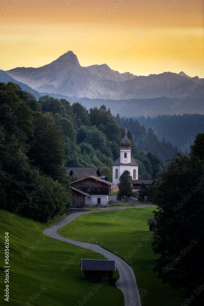 Wamberg in the Bavarian Alps taken in August 2022