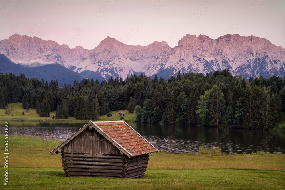 Hut at Geroldsee in southern Bavaria, taken in July 2022 Hut at Geroldsee in southern Bavaria, taken in July 2022