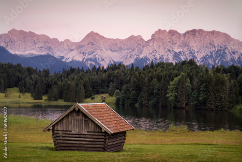 Hut at Geroldsee in southern Bavaria, taken in July 2022
