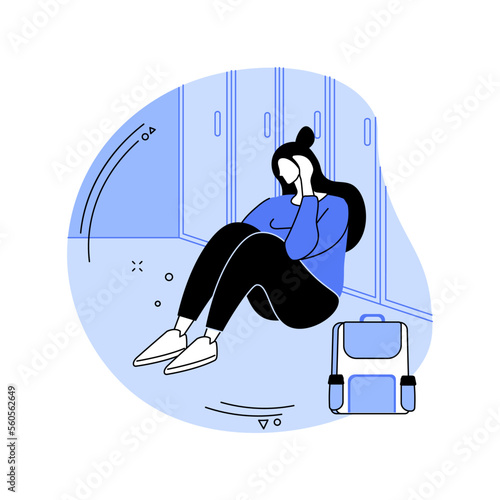 Difficulties in adaptation isolated cartoon vector illustrations.
