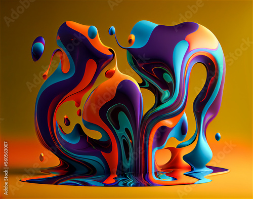 Abstract colorful swirling ...