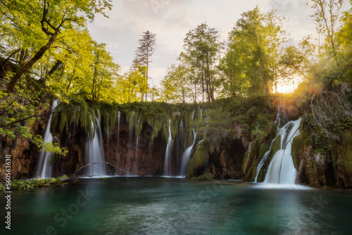 Plitvice lakes waterfall Croatia taken in May 2022