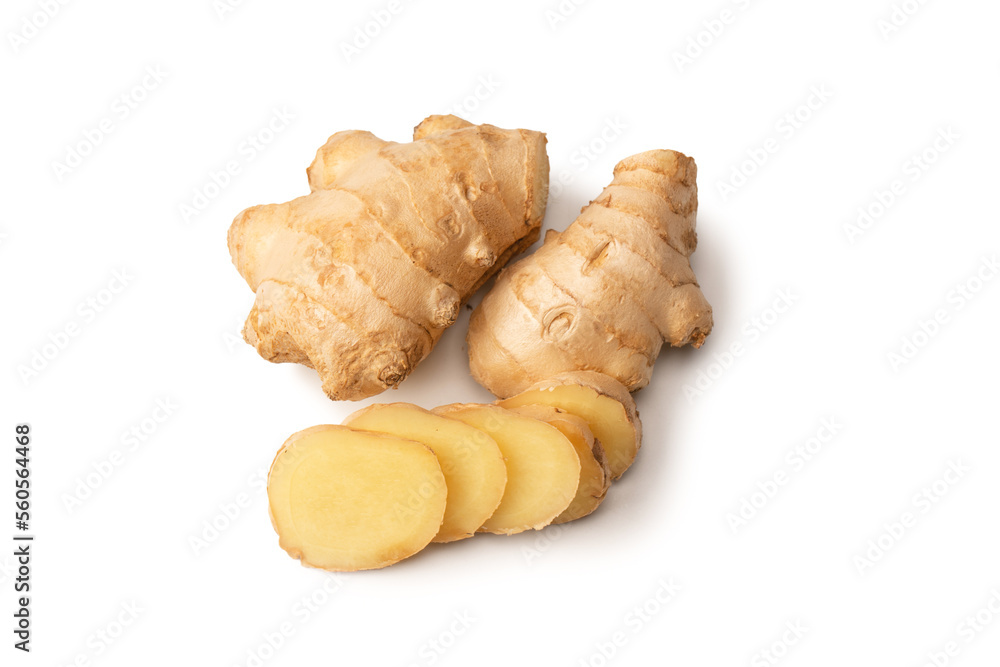 Ginger root isolated on white background. Ginger root isolated on white background.