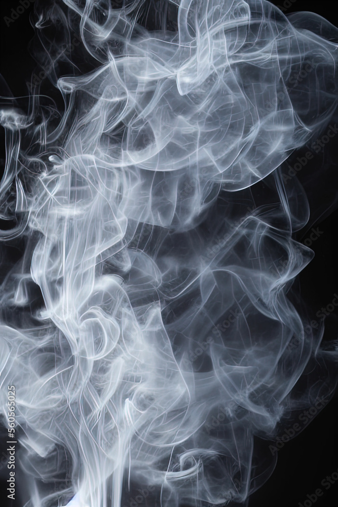 Obraz premium Smoke on black background. IA Tehnology