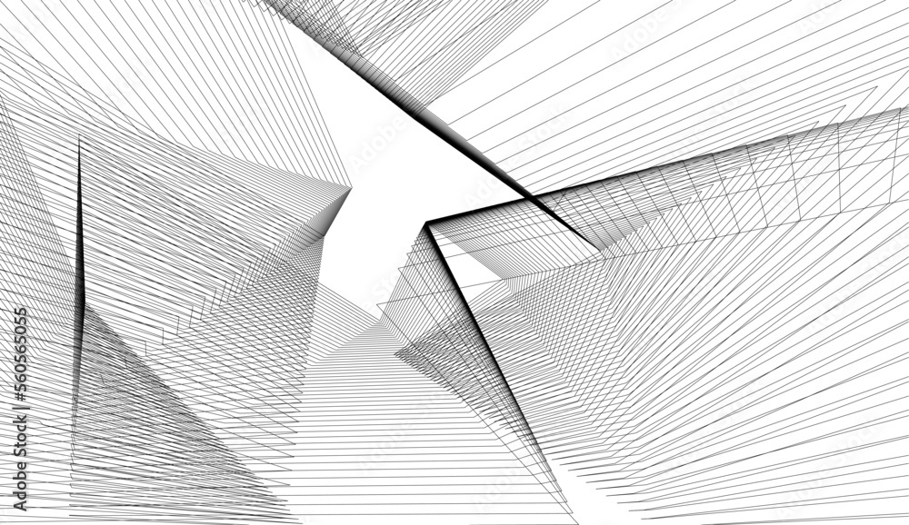 Geometric lines on white background Geometric lines on white background