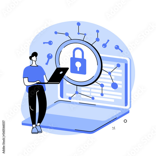 Cryptographer isolated cartoon vector illustrations.