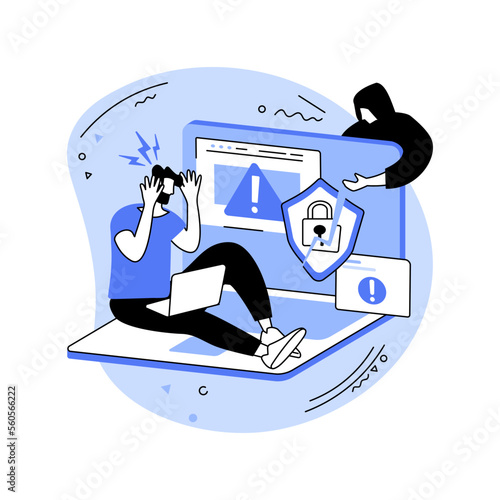 Breach detection isolated cartoon vector illustrations.