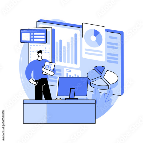 SEO analysis software isolated cartoon vector illustrations.