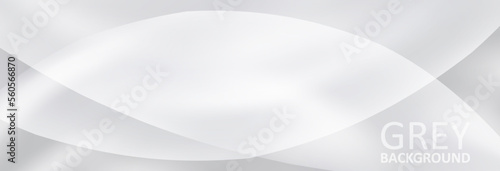 Gray background with rounded translucent shapes. Wide minimal pattern