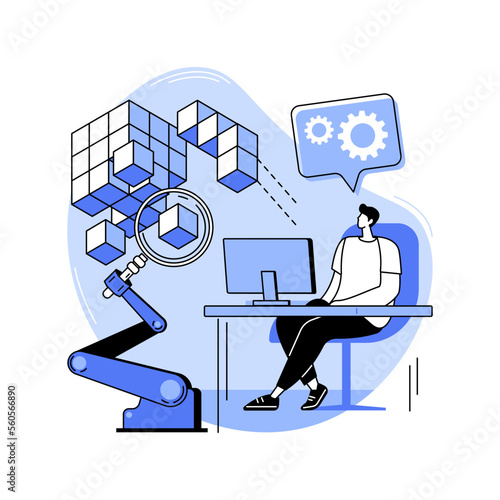 3D modeling software isolated cartoon vector illustrations.