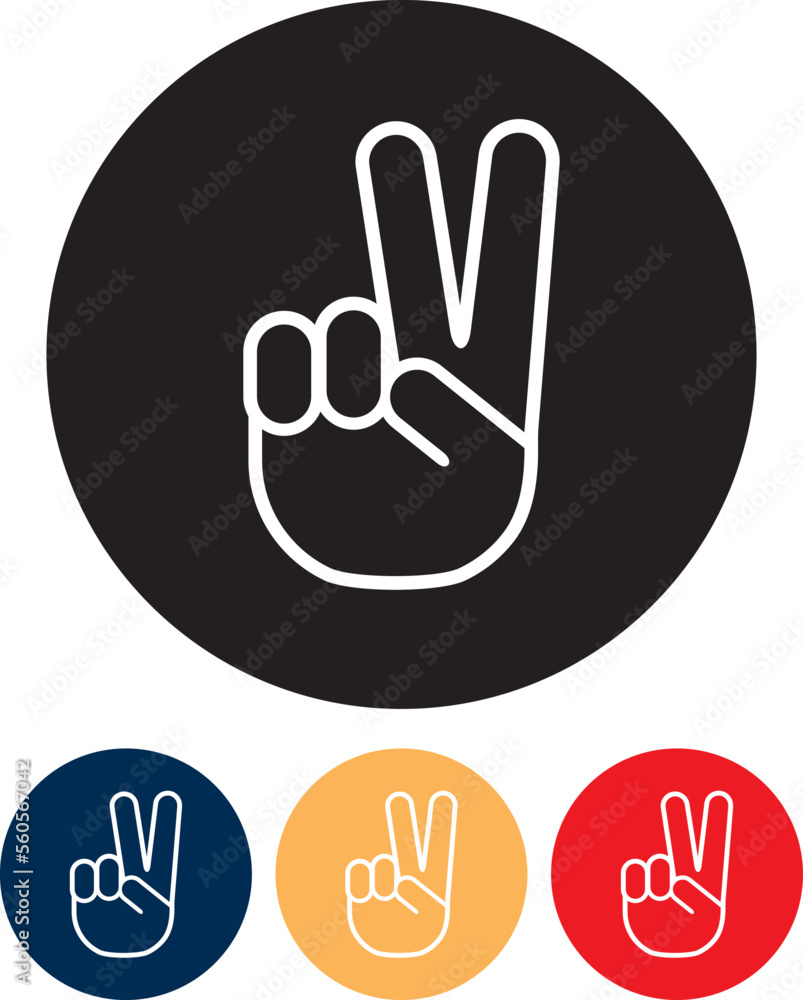 Fototapeta premium vector flat hand sign rock n roll music, vector illustration