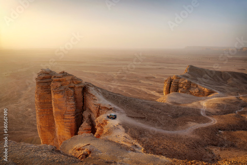 Obraz na płótnie Edge of the World in Saudi Arabia taken in January 2022 w salonie