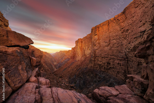 Al-shaq canyon in Saudi Arabia taken in May 2022