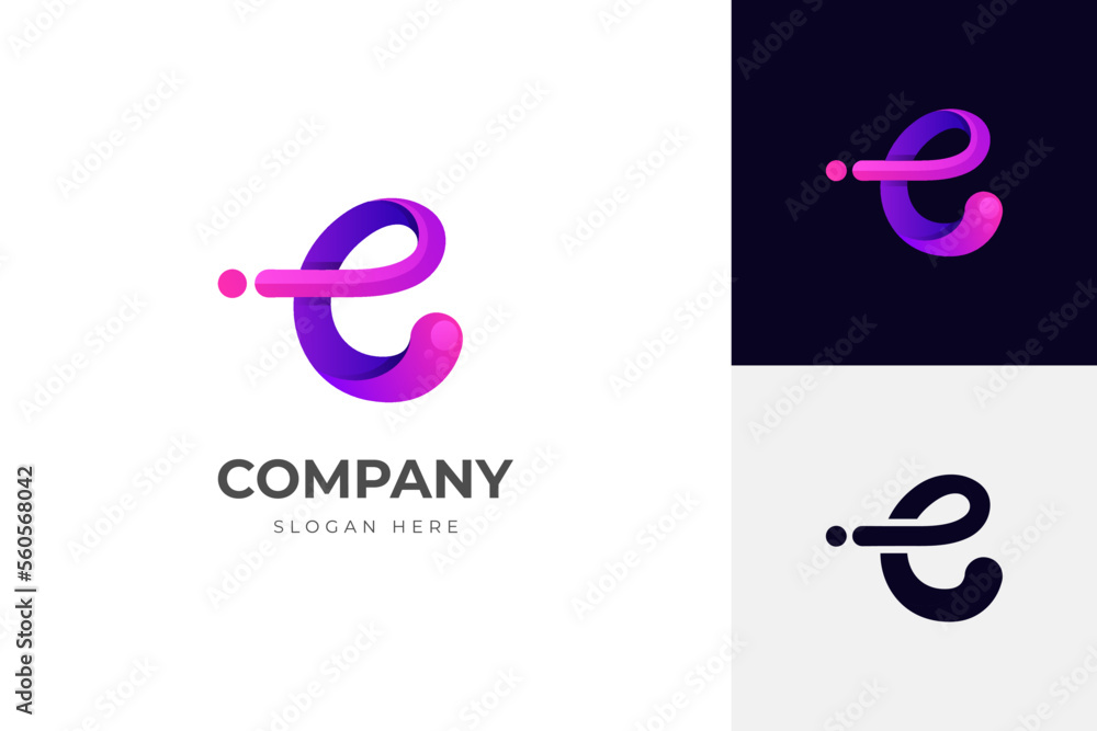 modern letter E abstract logo template, colorful, letter e logo for technology brand identity symbol mark design modern letter E abstract logo template, colorful, letter e logo for technology brand identity symbol mark design