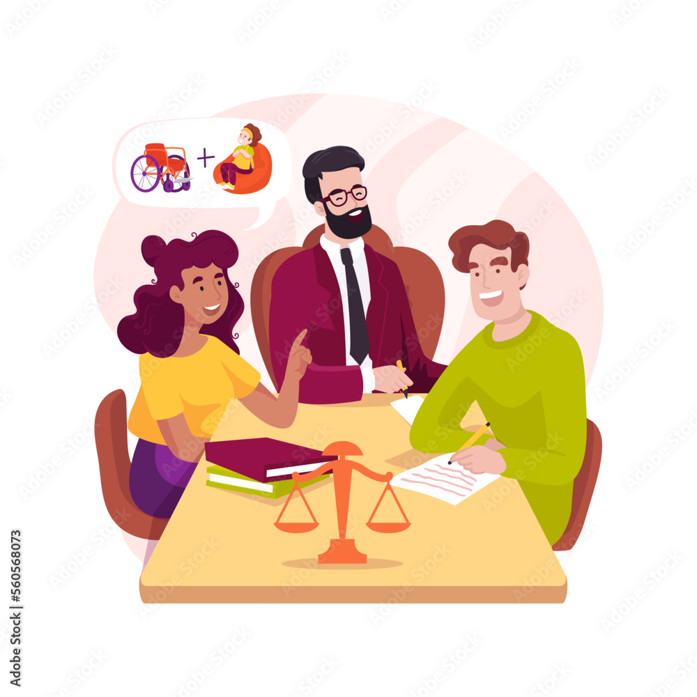 Legal assistance isolated cartoon vector illustration. Legal assistance isolated cartoon vector illustration.