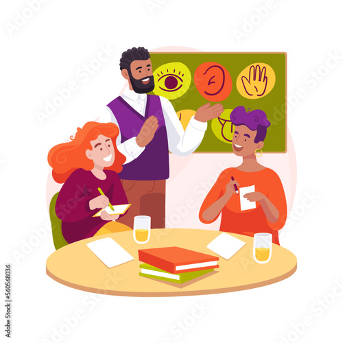 Educational specialist service isolated cartoon vector illustration.