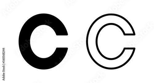 Copyright icon vector illustration. copyright sign and symbol
