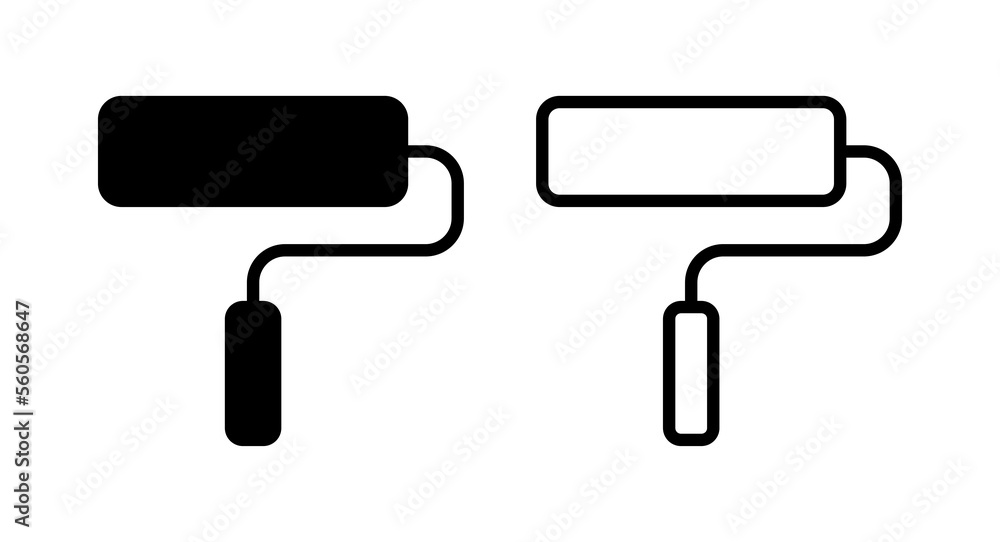 Paint icon vector illustration. paint brush sign and symbol. paint roller icon vector Paint icon vector illustration. paint brush sign and symbol. paint roller icon vector