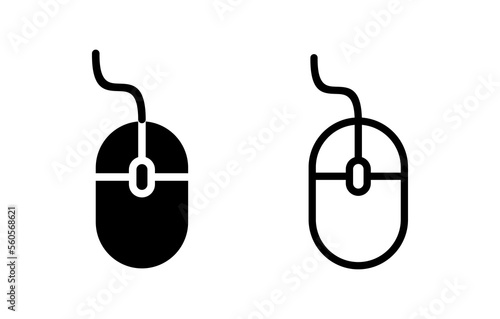 Mouse icon vector illustration. click sign and symbol. pointer icon vector.